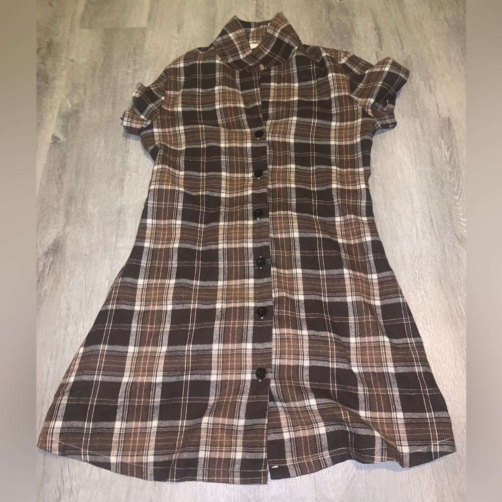 Plaid Collared Dress